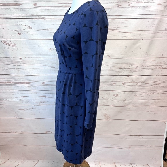 Boden Geometric Spot Polka Dot Print Ponte Knit Mod Sheath Dress - Picture 4 of 8